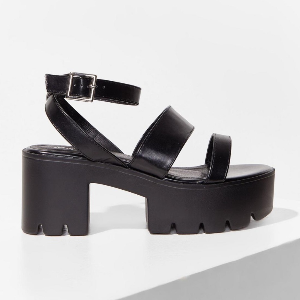 Nastygal Black Platform Sandals